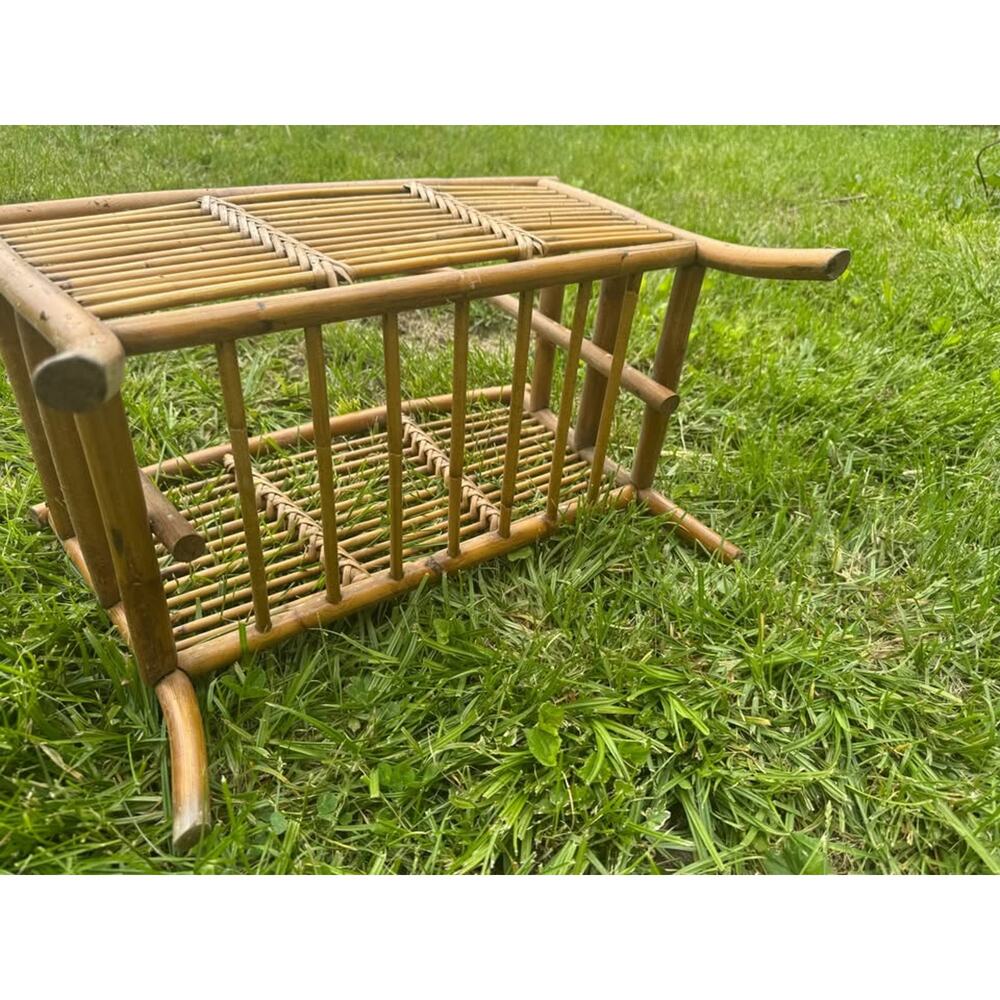 Vintage Bamboo Magazine Rack - Picture 2 of 3